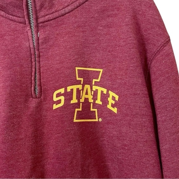 Iowa State Cyclones Zip Track Jacket Triblend Sweats League Red Gold Size Small - Picture 4 of 8